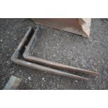 Pair of pallet tines. V