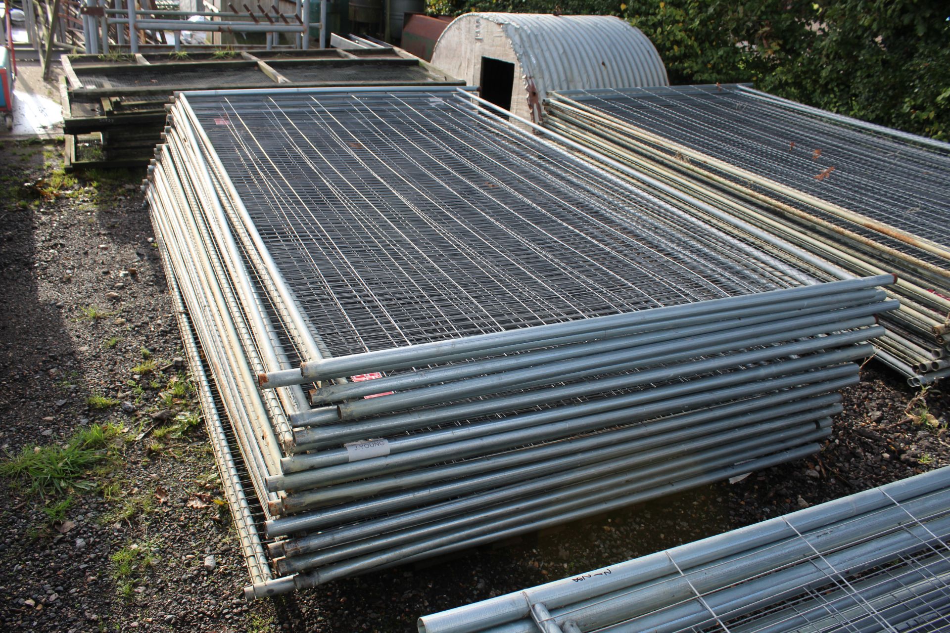 Large quantity of Heras fence panels. V - Image 4 of 4