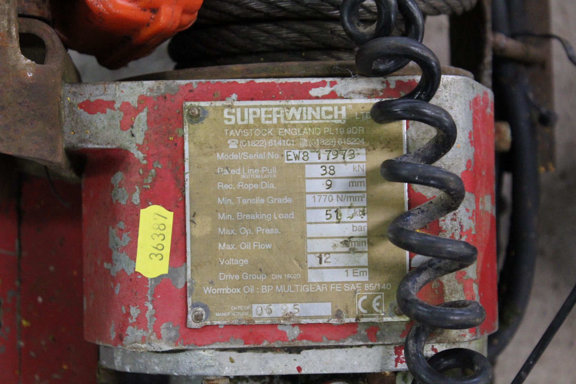 Superwinch 24v trailer or vehicle winch. V - Image 5 of 5