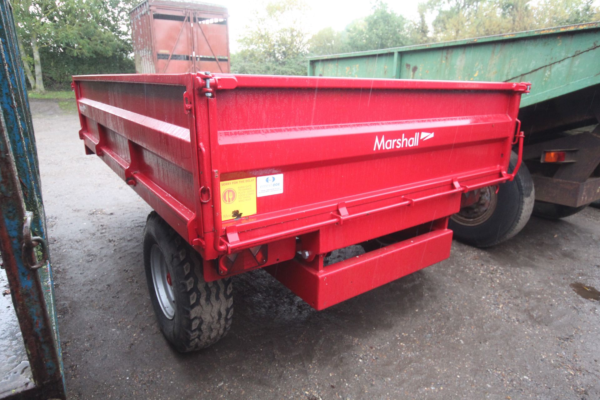 Marshall S/5 5T single axle drop side tipping trailer. 2021. With oil brakes. Owned from new. V - Image 3 of 16