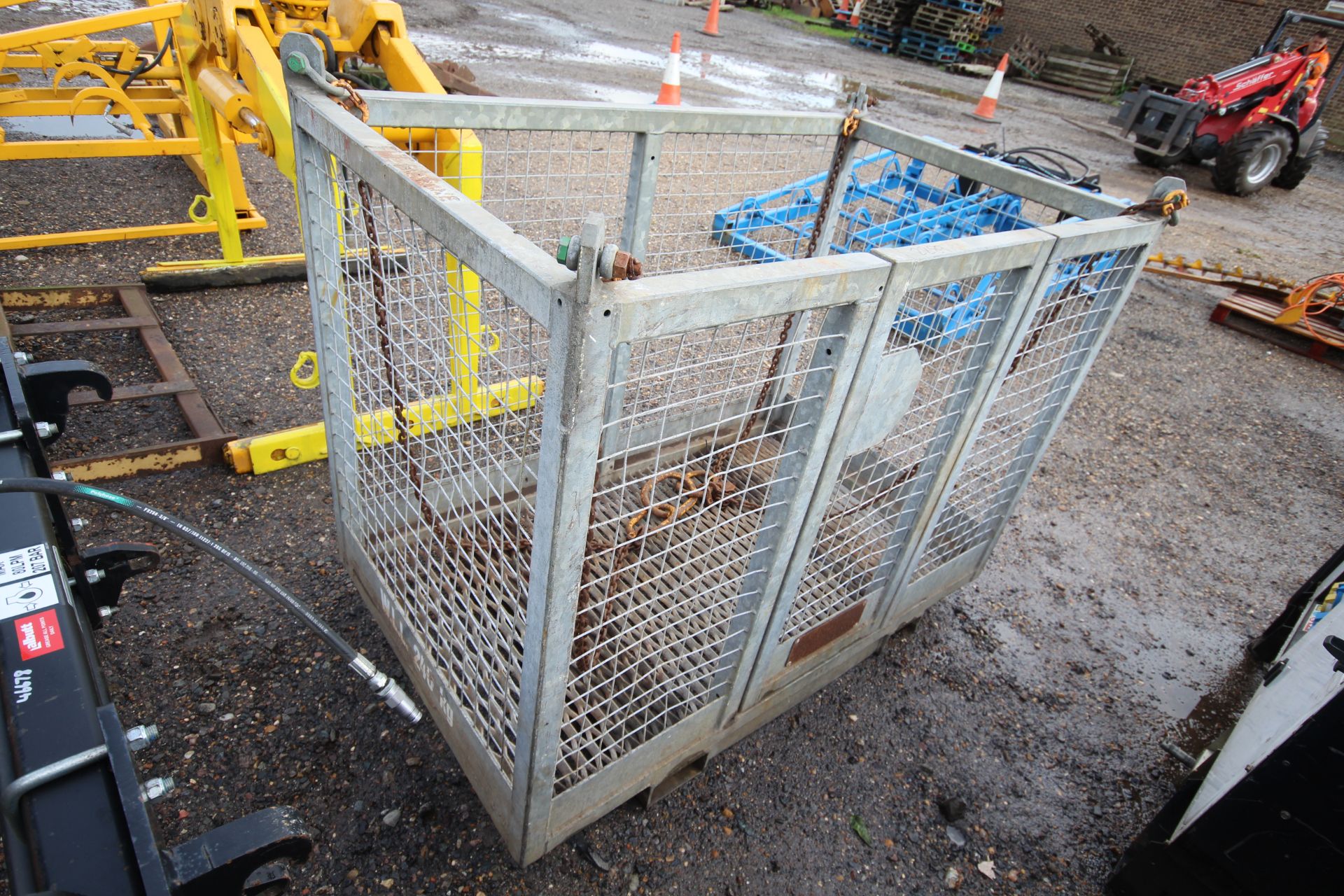 Lifting Gear Hire galvanised man cage. To fit pallet tines or crane. V