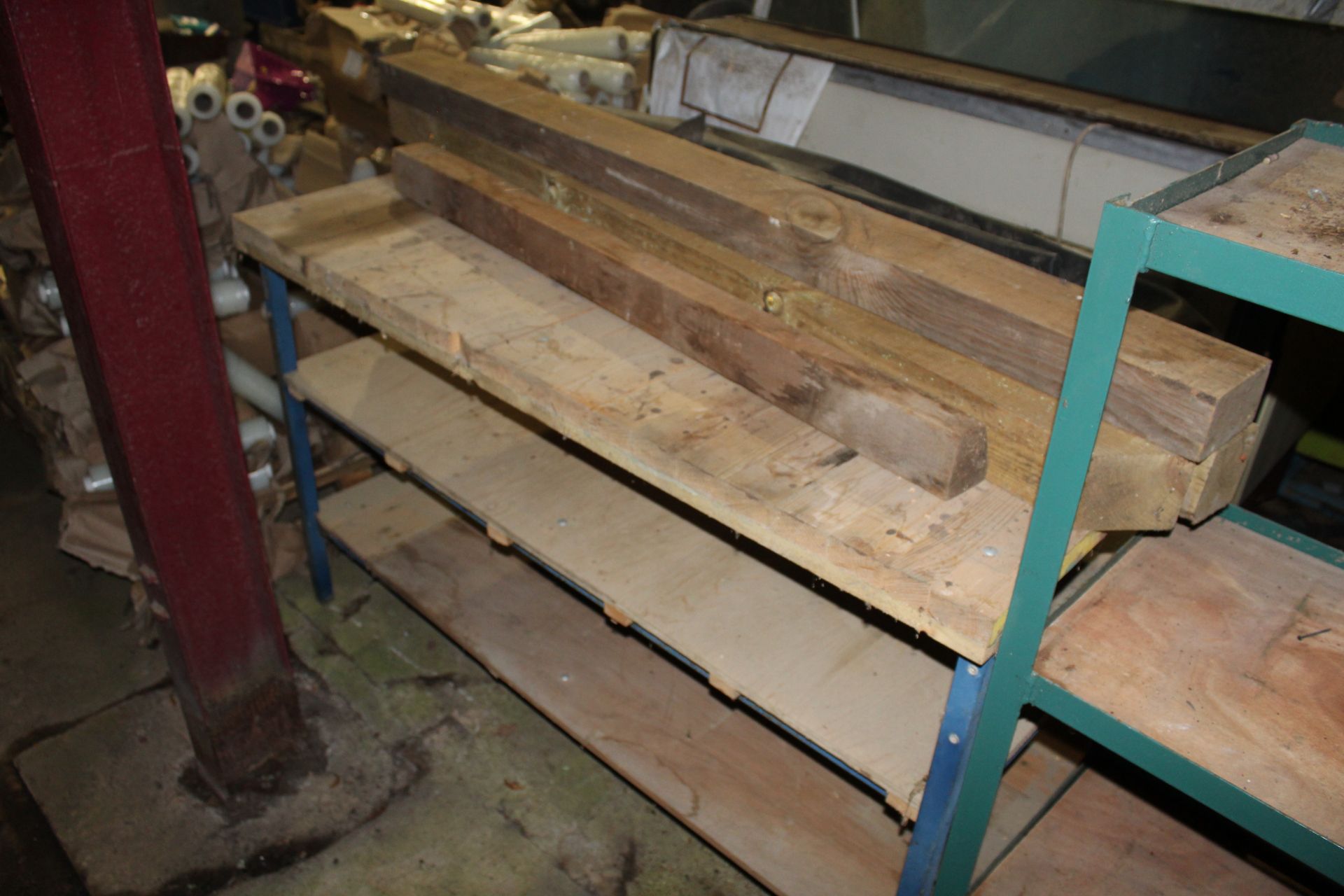 Wood and metal work bench. V - Image 3 of 3