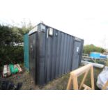 Fully fitted container toilet block. Single ladies and 2+1 gents. Recently removed. V