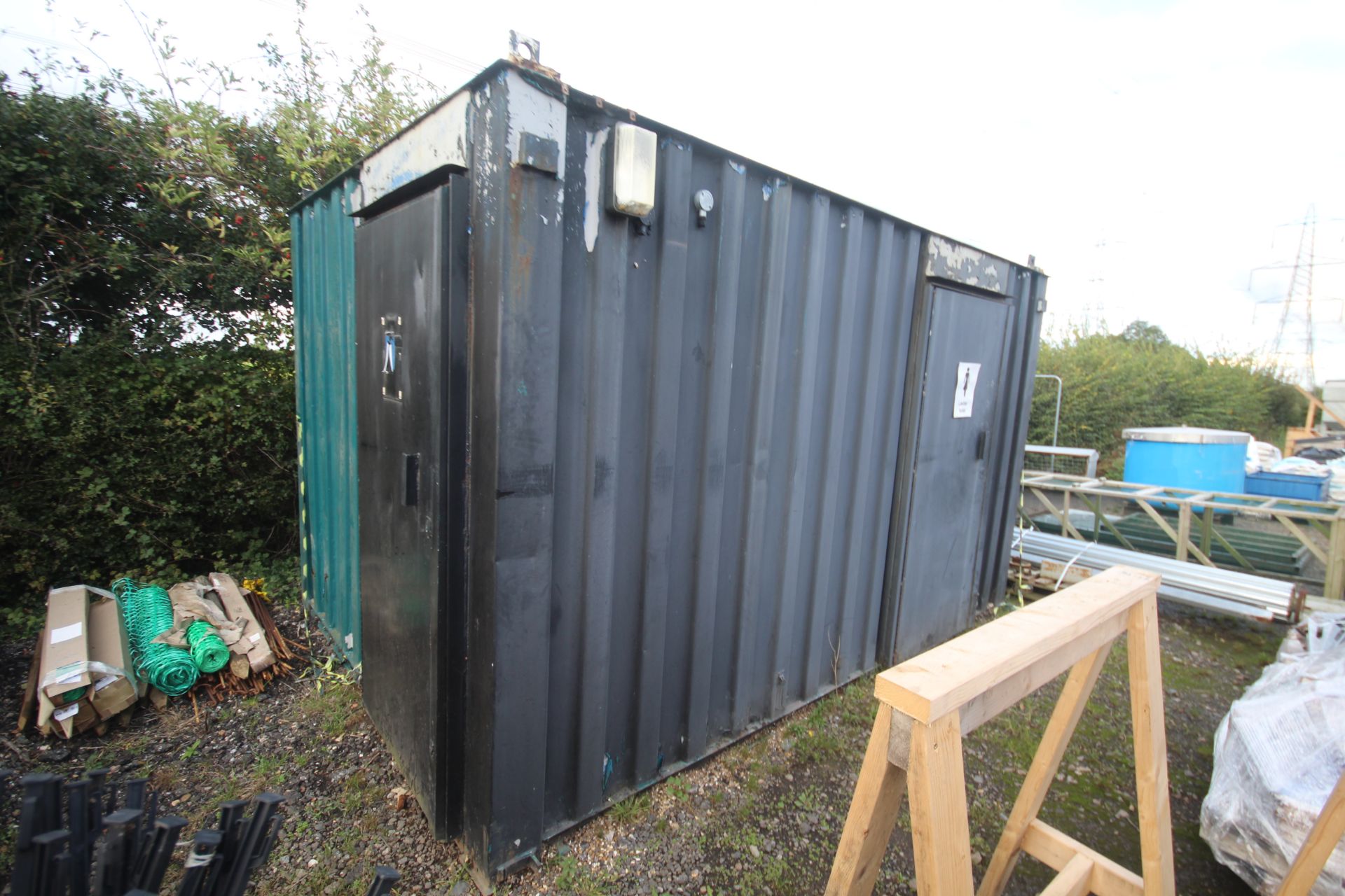 Fully fitted container toilet block. Single ladies and 2+1 gents. Recently removed. V