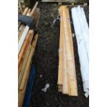 Quantity unused softwood cladding.