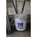 Tin of wall shield fine white textured spray coating.