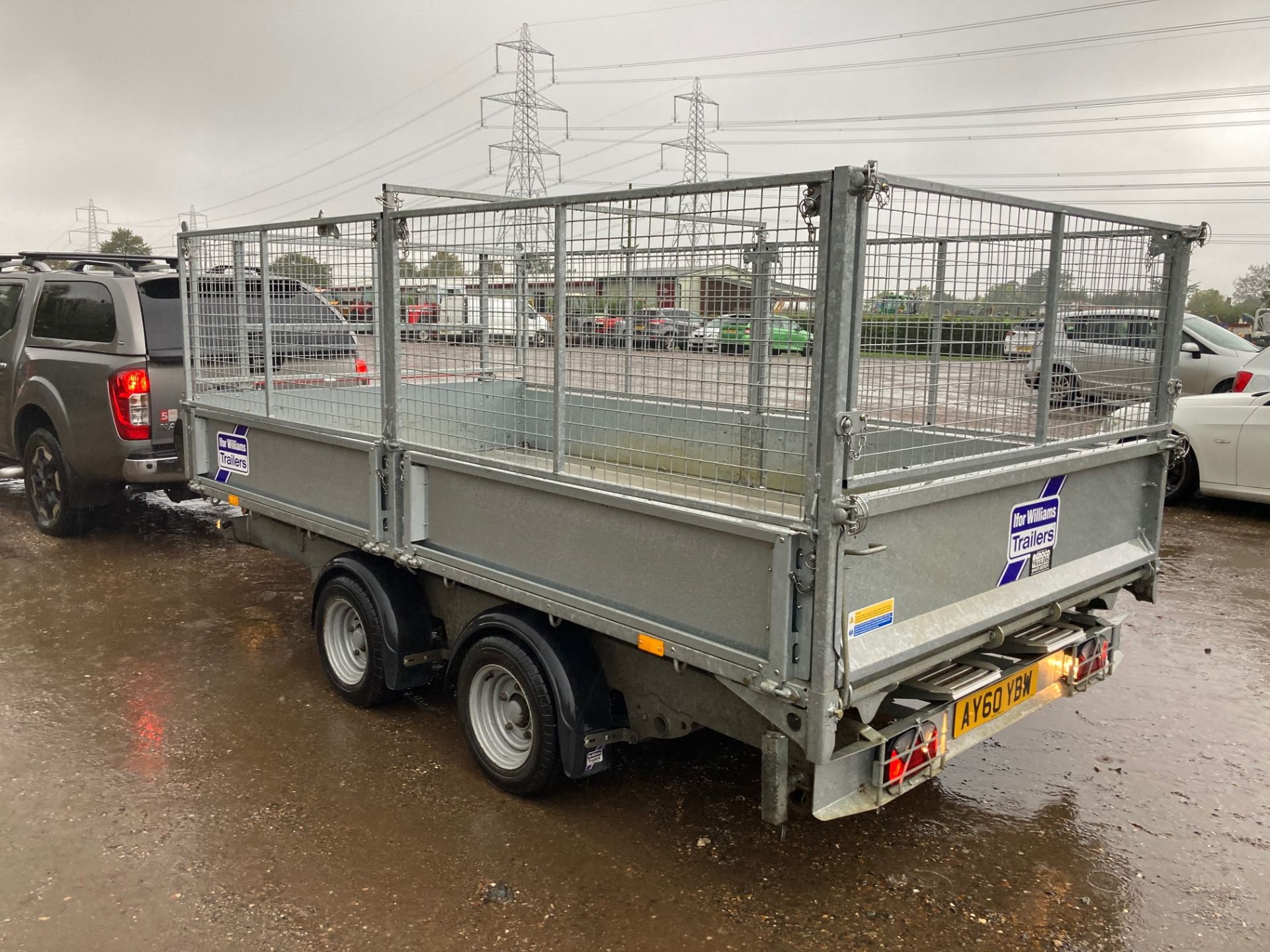 Ifor Williams TT 3621-352 12ft twin axle drop side tipping trailer. With metal floor, cage sides, - Image 2 of 22
