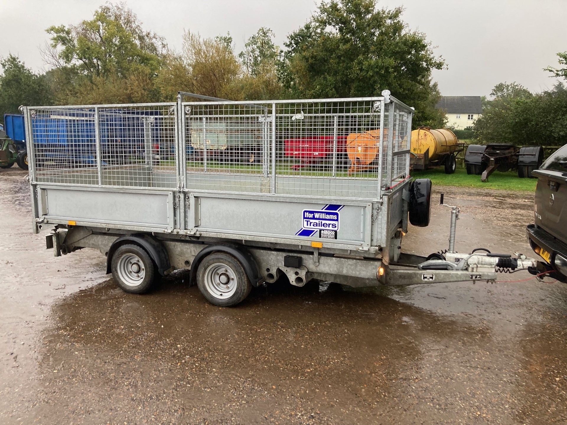Ifor Williams TT 3621-352 12ft twin axle drop side tipping trailer. With metal floor, cage sides, - Image 4 of 22