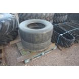 2x 385/65R22.5 super single tyres. V