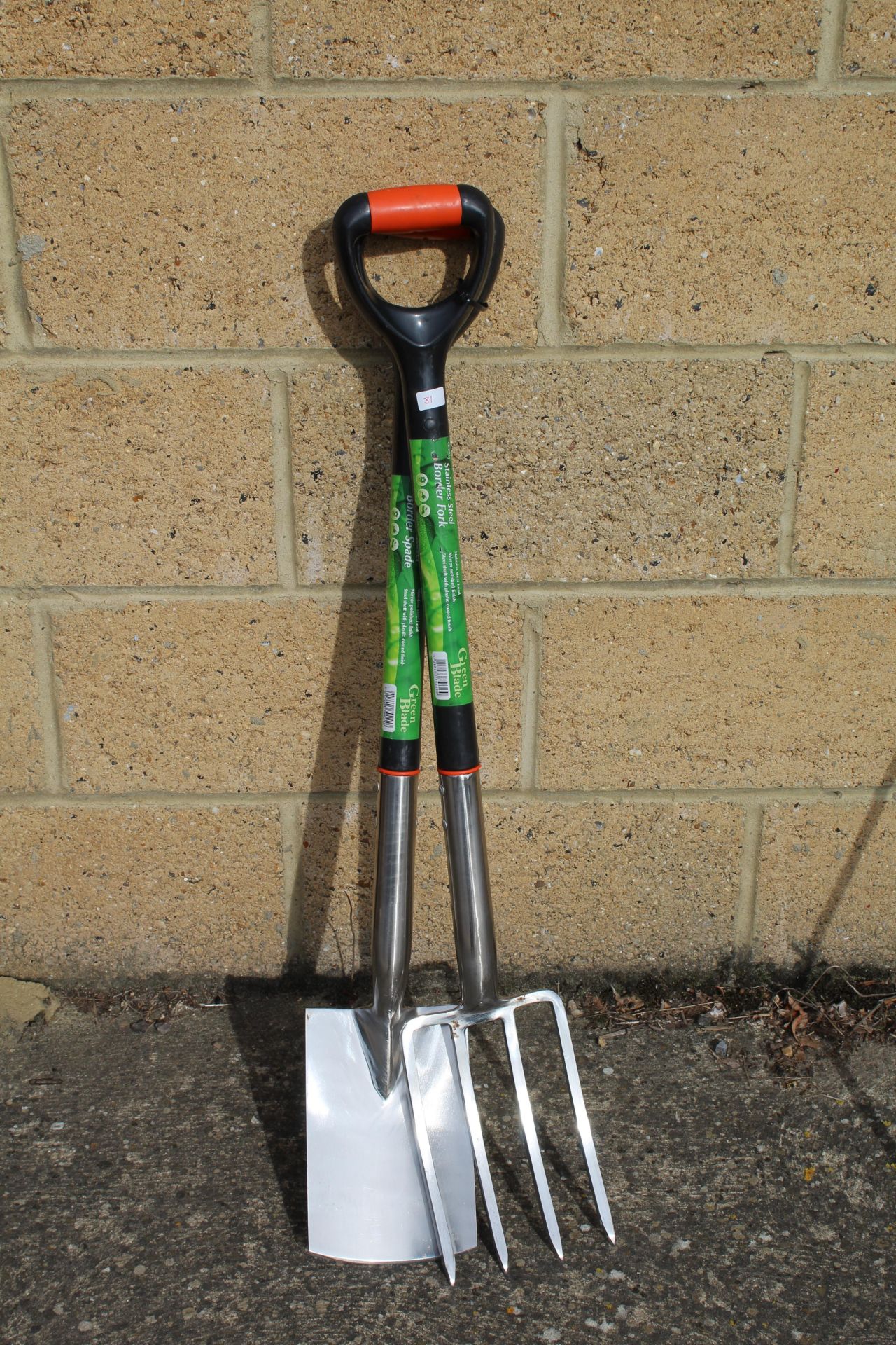Stainless border fork & spade. V