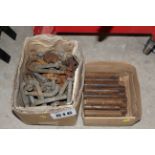 U bolts and cable clamps, used - large quantity of and Qty vehicle king pins  5 1/2in x 15/16in.