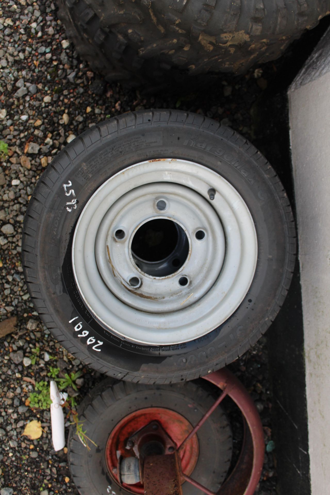 2x Ifor Williams trailer wheels and tyres. V - Image 3 of 4