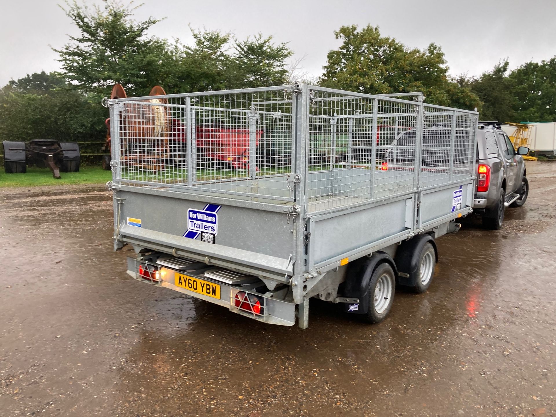 Ifor Williams TT 3621-352 12ft twin axle drop side tipping trailer. With metal floor, cage sides, - Image 3 of 22