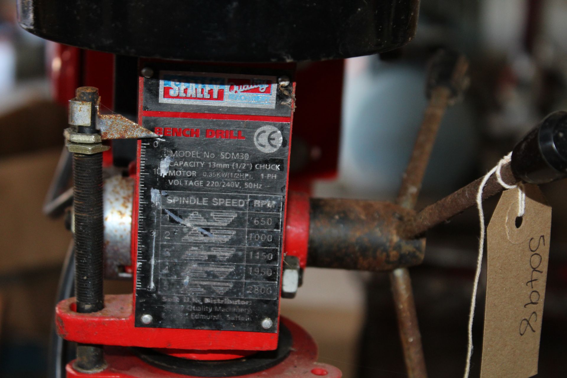 Seeley bench top pillar drill. - Image 7 of 7