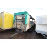 Single axle shoot trailer. With padded bench seats. V