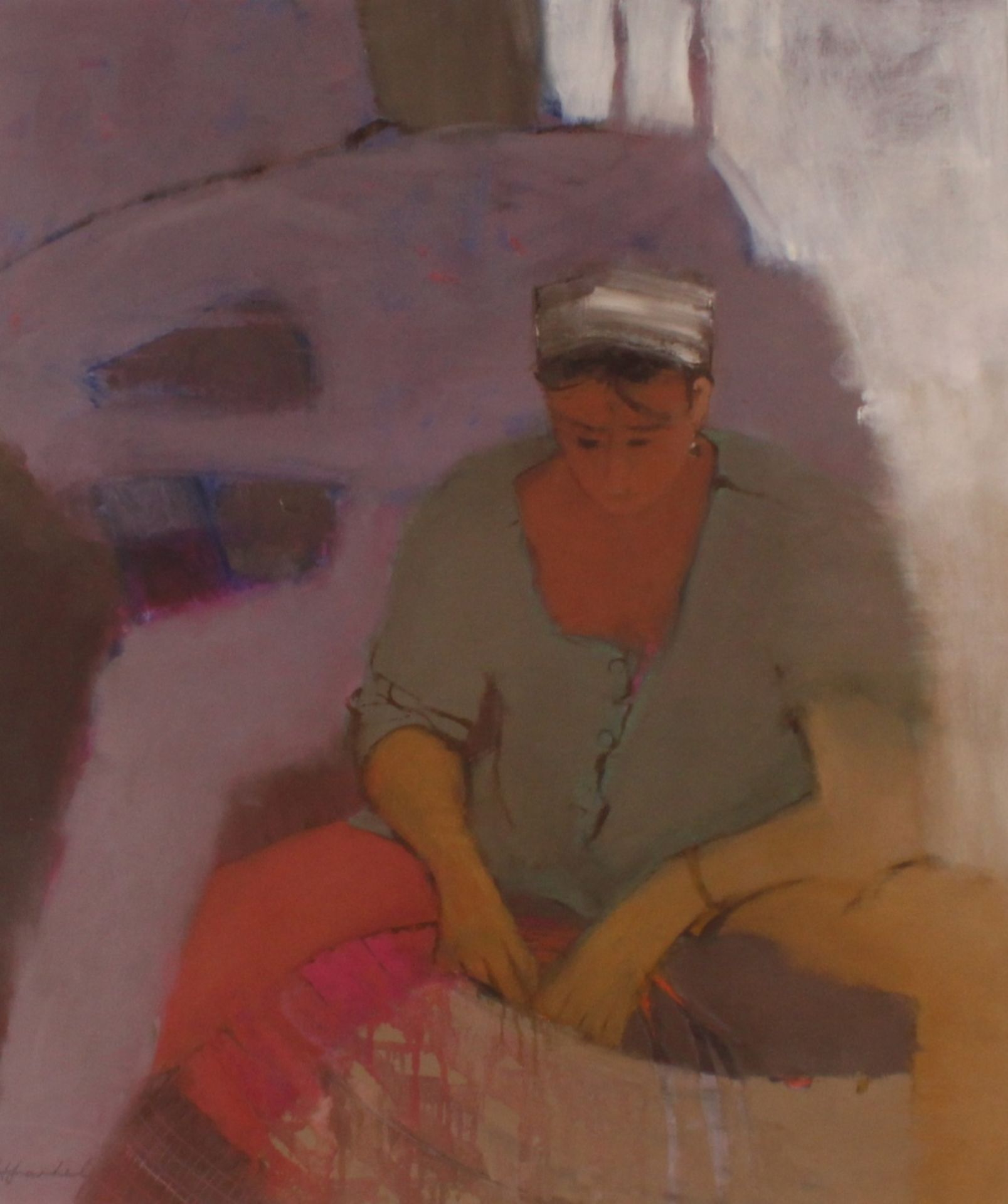 Barbara Stewart RWA born 1929, "Seated Figure", si