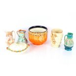 A collection of Art Deco pottery to include Myott