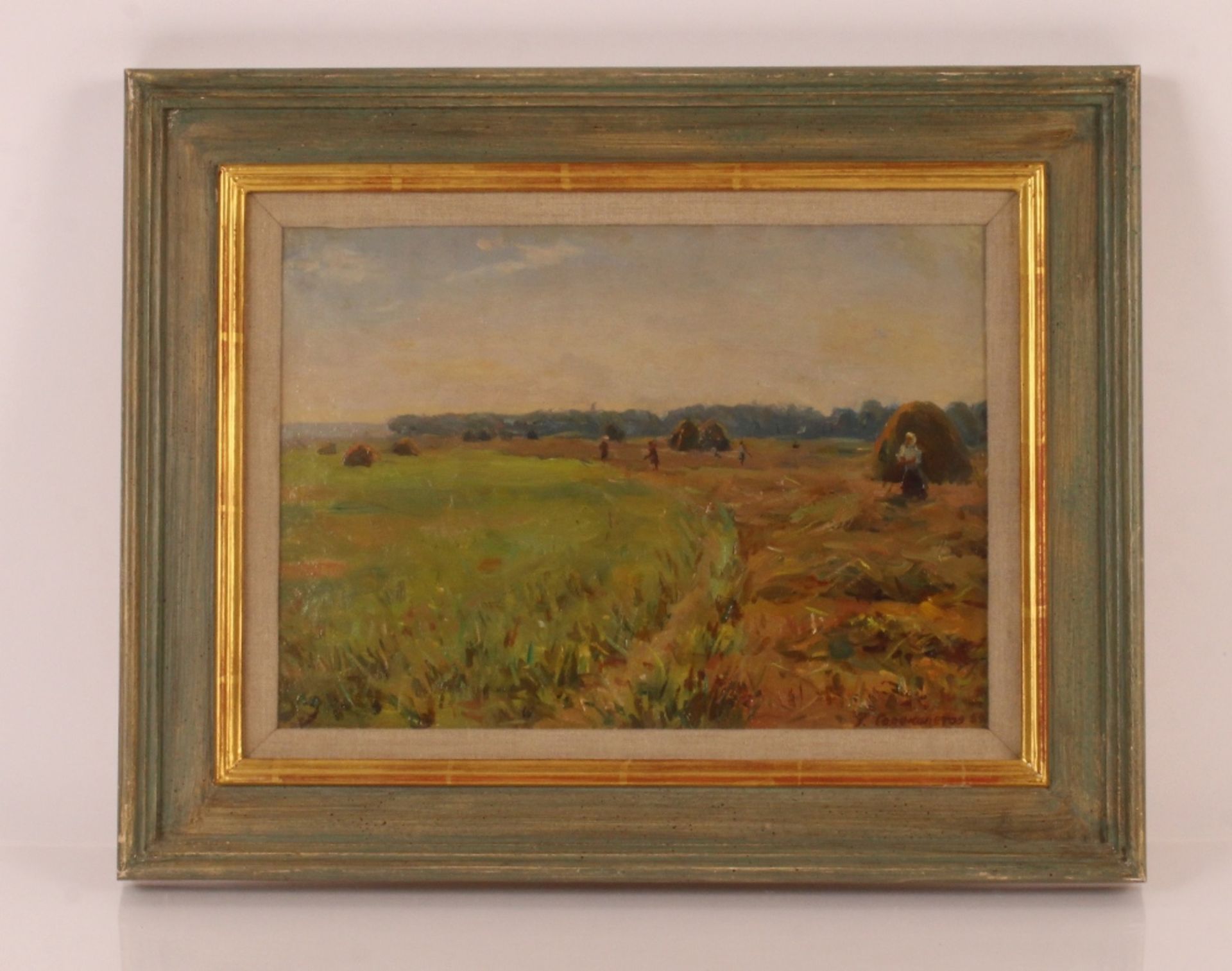 Gavril Sorokaletov, born 1913, "Harvest Time In Uk - Image 2 of 2