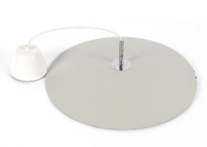A modern grey LED pendant light fitting