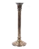 A plated Corinthian column candle stand