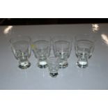 Five Caithness engraved glasses