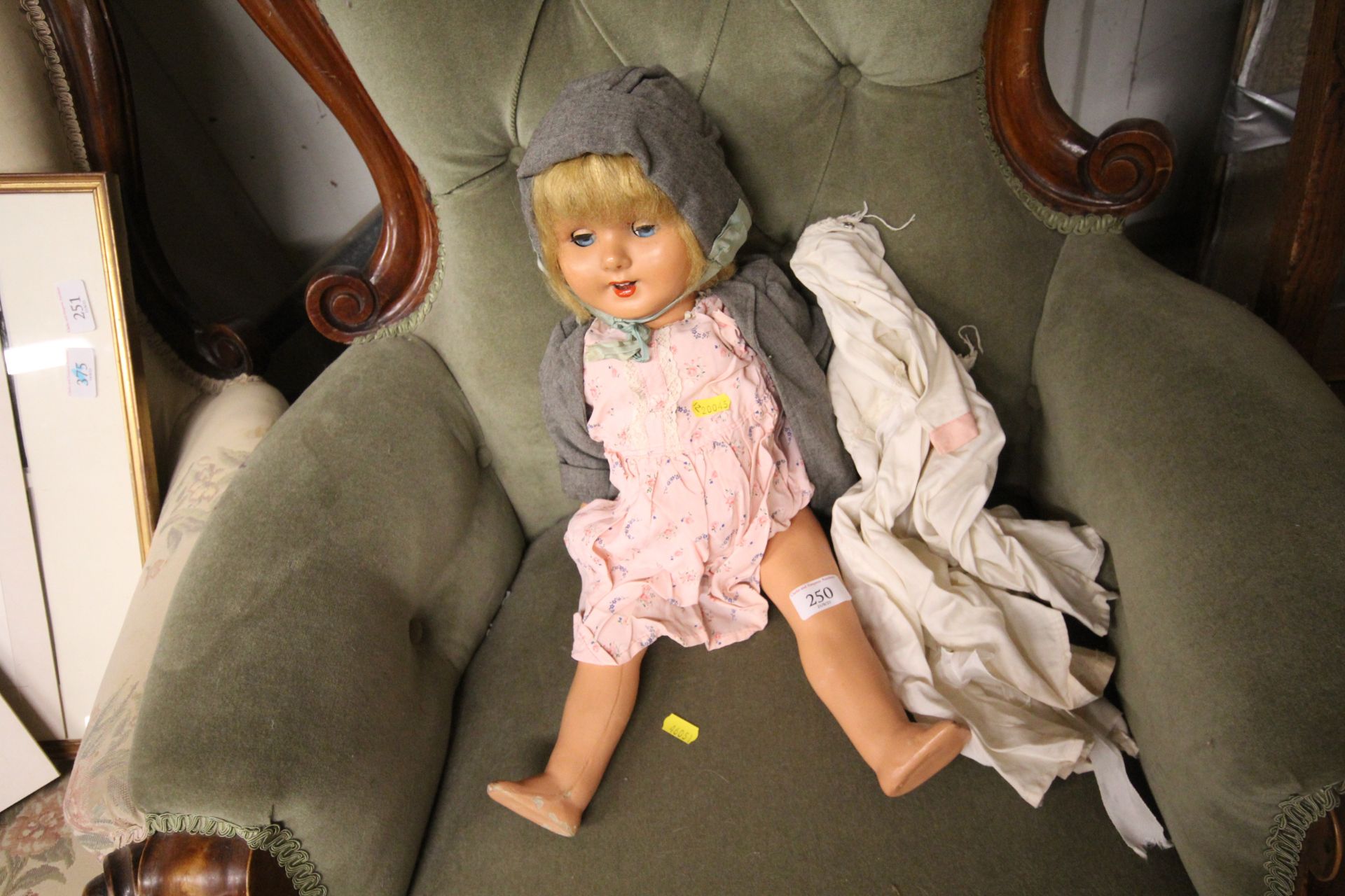 A vintage dressed doll