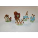 Five Beswick Beatrix Potter figures, "Squirrel Nut