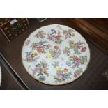 A 19th Century Meissen charger with floral decoration