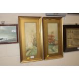 Early 20th Century school, pair of watercolour stu