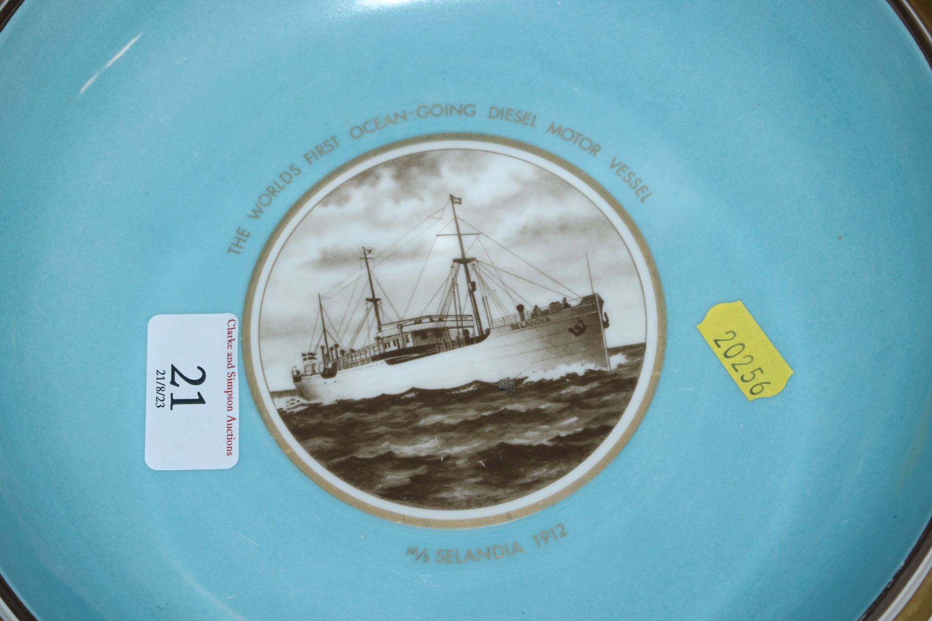 A Royal Copenhagen shallow dish commemorating MS S - Image 2 of 3