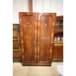 A large Victorian mahogany combination wardrobe, t