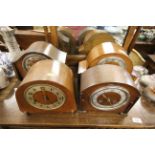 Four miscellaneous 1930's mantel clocks