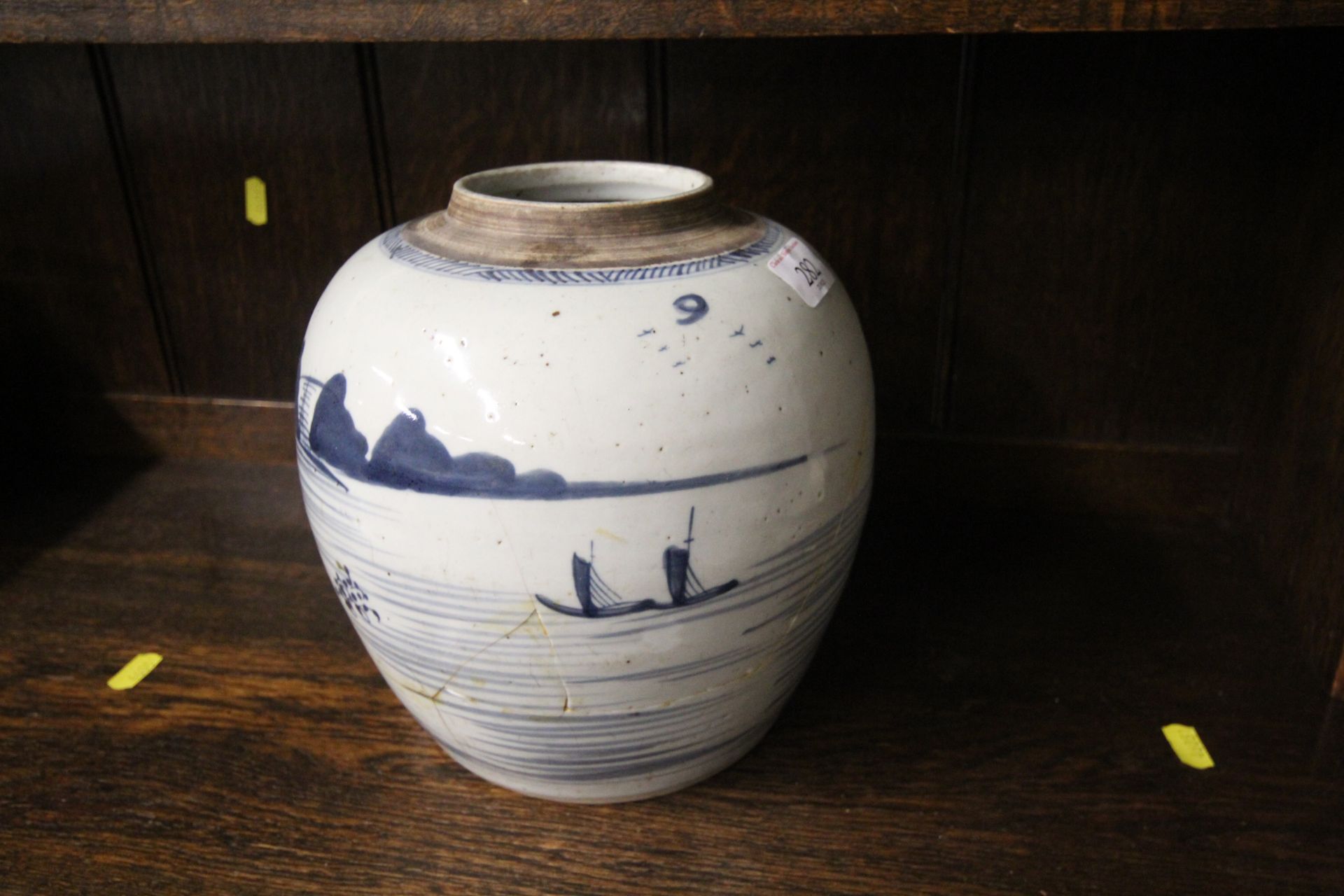 An antique Chinese blue and white ginger jar decor - Image 3 of 4