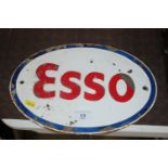 A cast iron Esso advertising sign