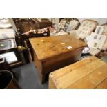 A small antique elm rustic stool