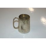 A silver Christening tankard inscribed, approx. 24