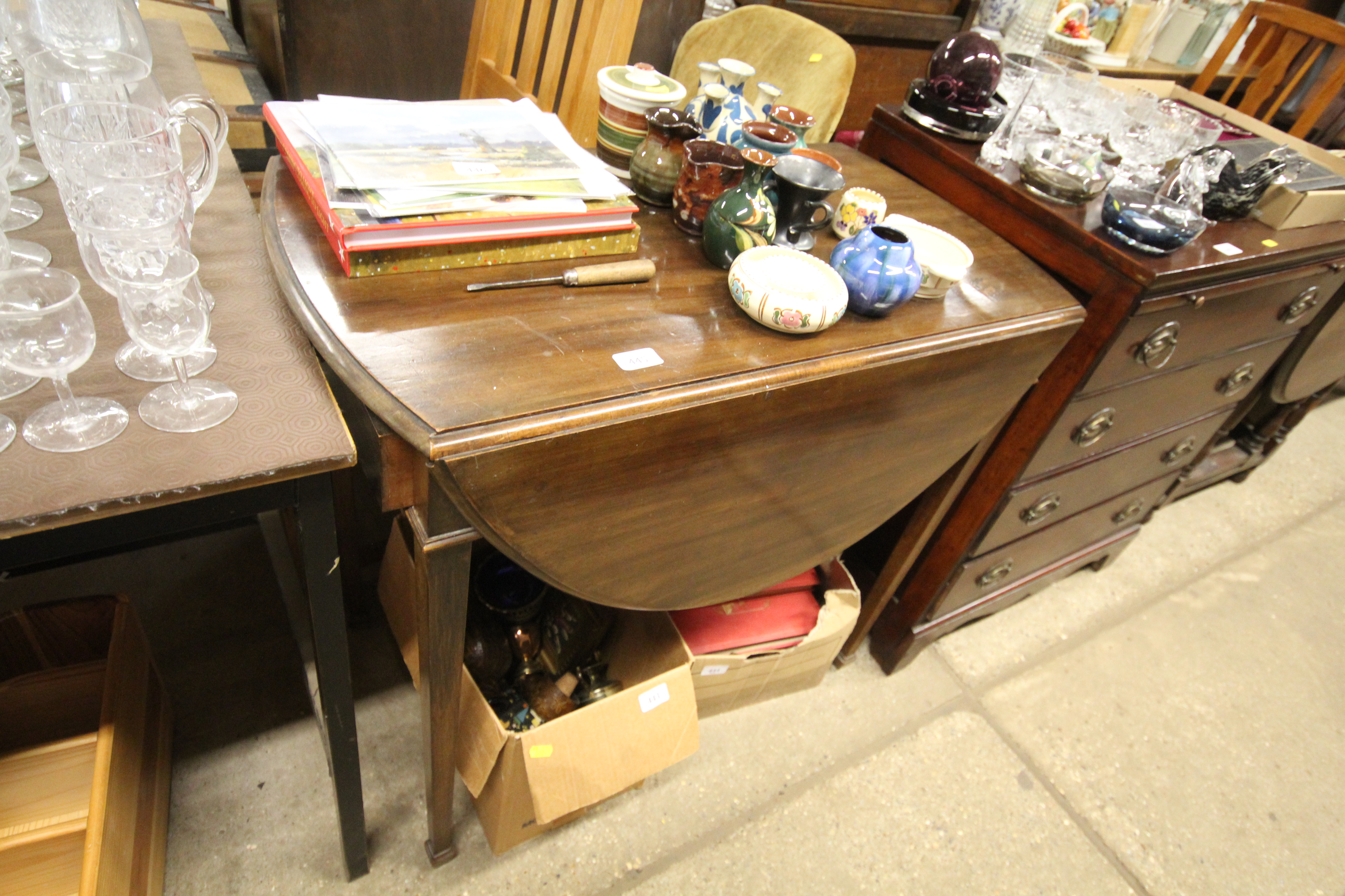 A mahogany Pembroke table