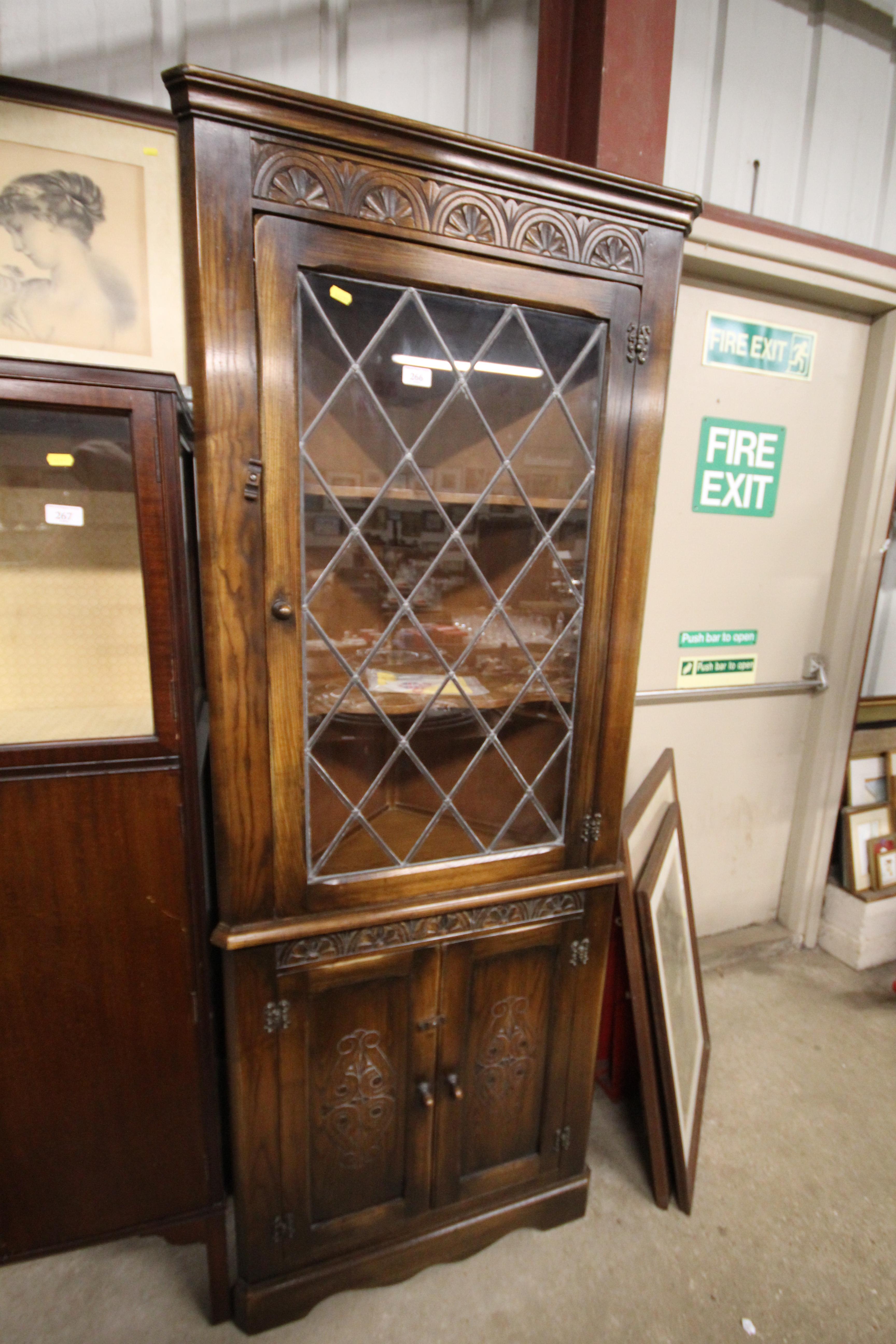 A Bevan Funnell oak freestanding corner cupboard