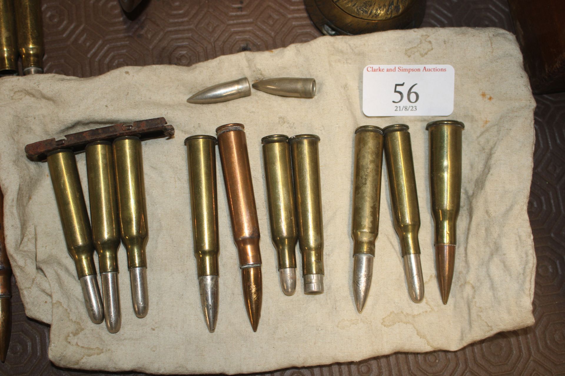 A collection of brass Trench Art shell cases, bull - Image 2 of 5