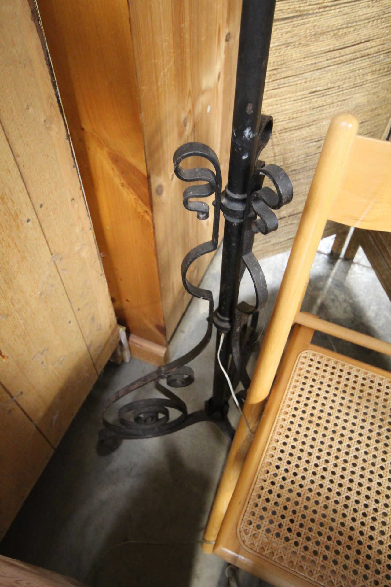 A wrought iron adjustable lamp converted to electr - Image 2 of 2