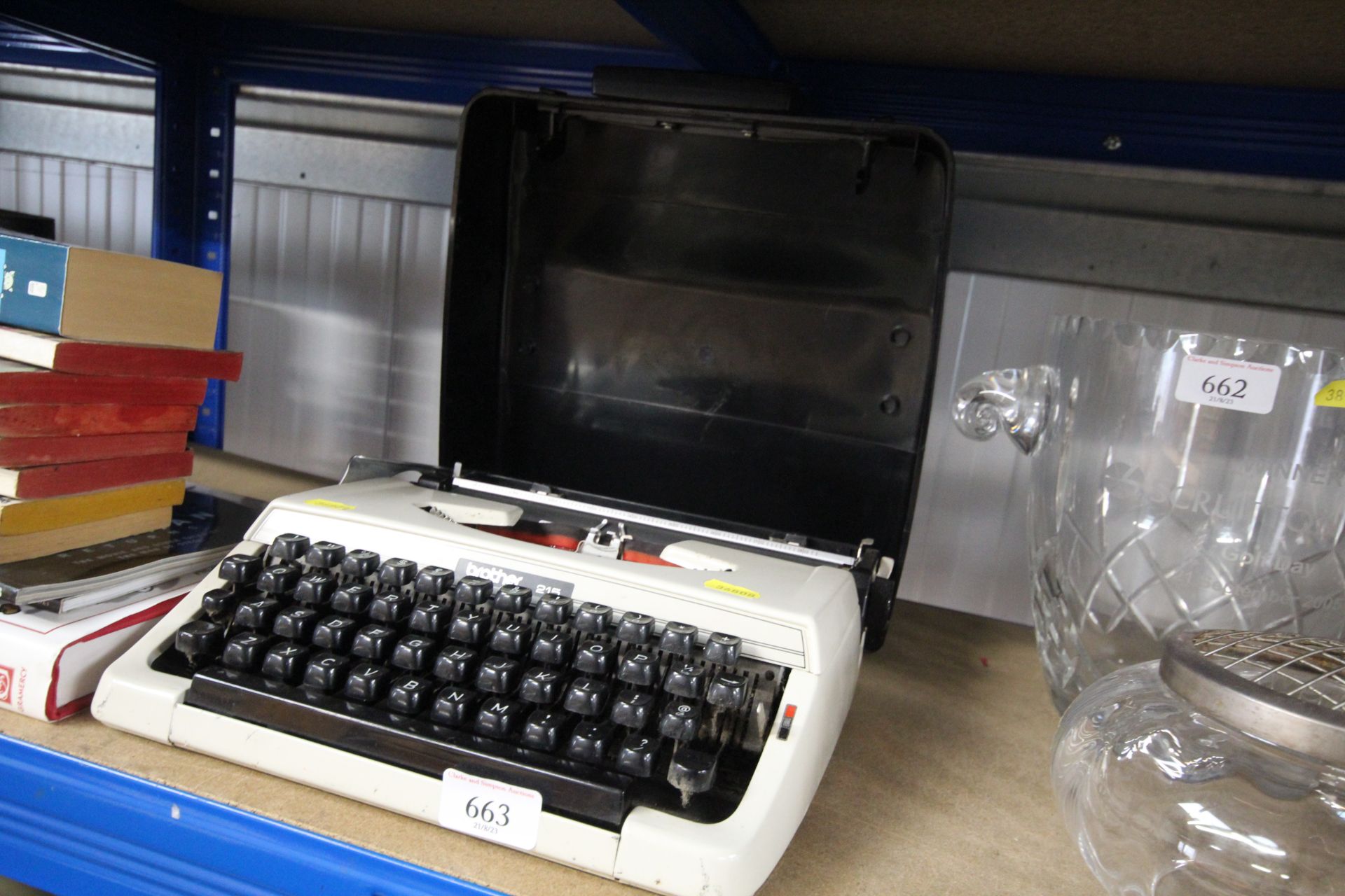 A Brother 215 portable typewriter