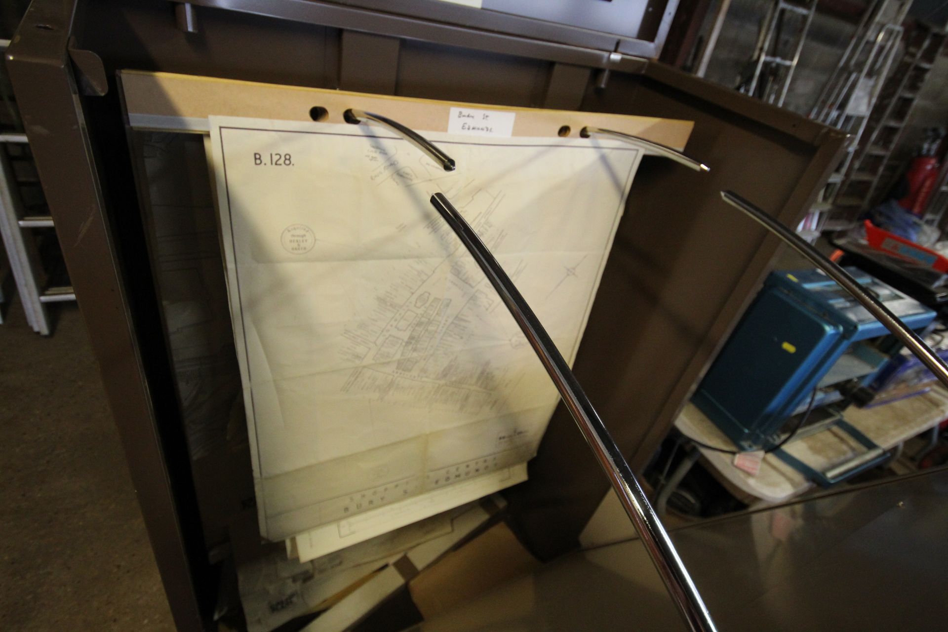 A plans chest and contents of various OS map plans - Image 2 of 6