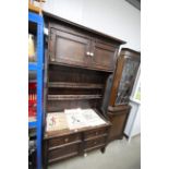 A continental oak dresser fitted four drawers to b