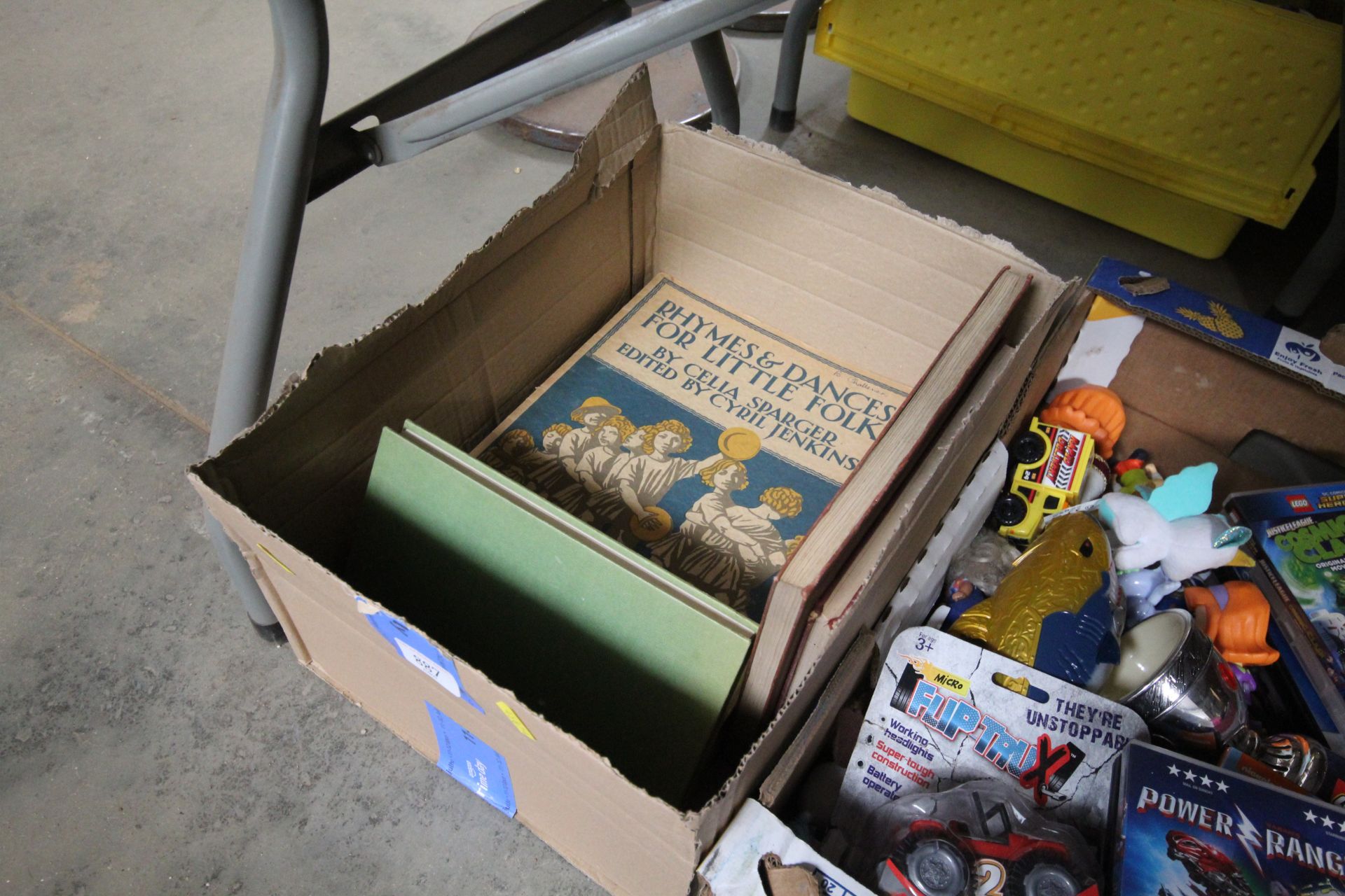 A box of various sheet music