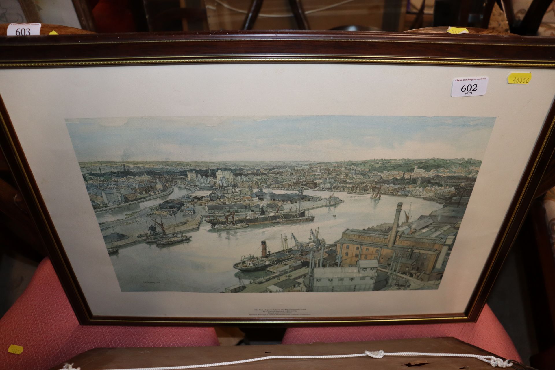 After Leonard Russell Squirrell, print of Ipswich - Image 9 of 9