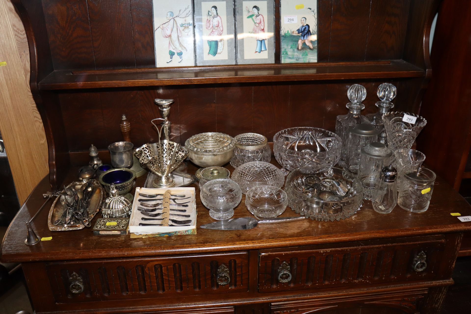 A quantity of various table glassware including fr