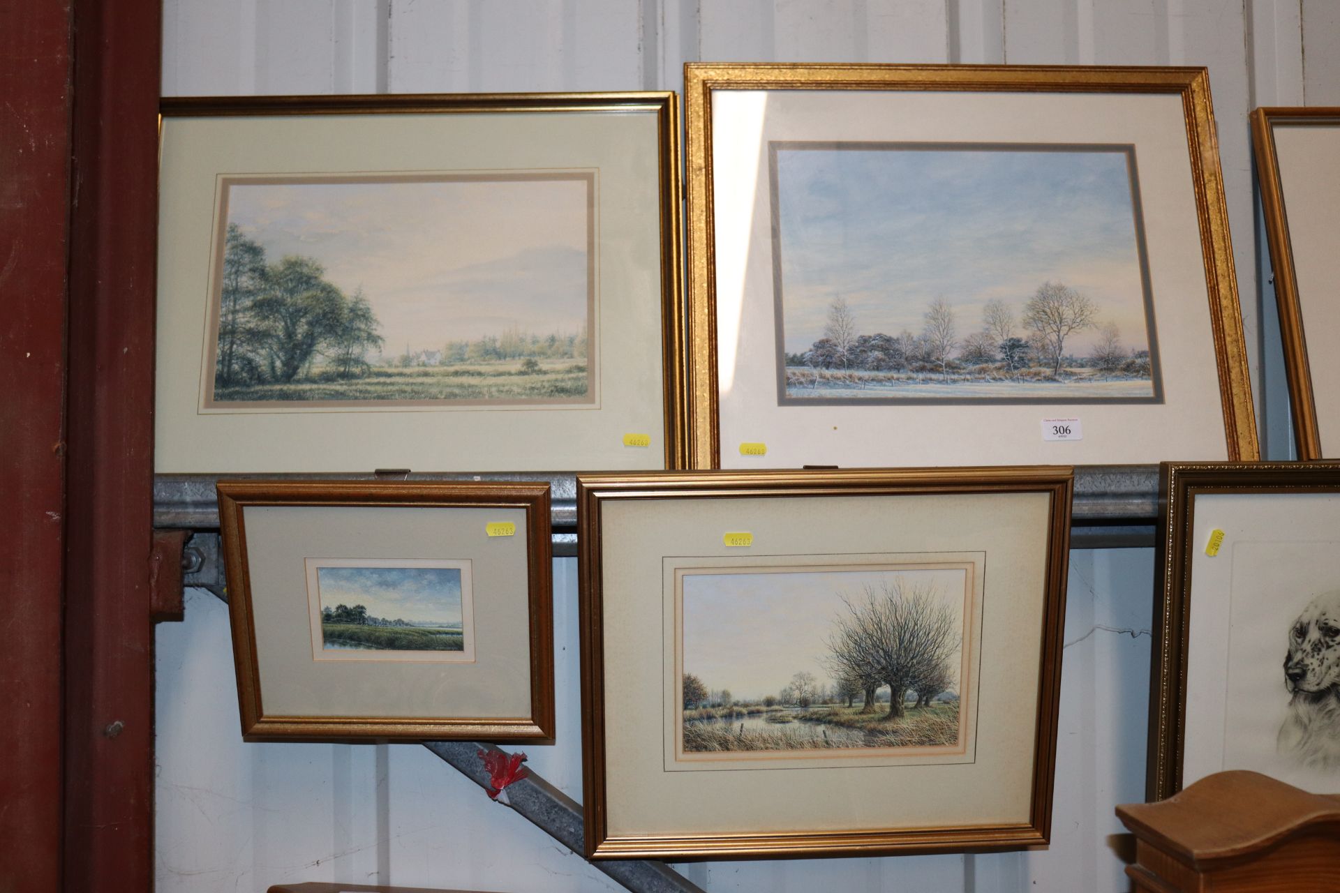 M. Pettersson, two watercolours of rural scenes an