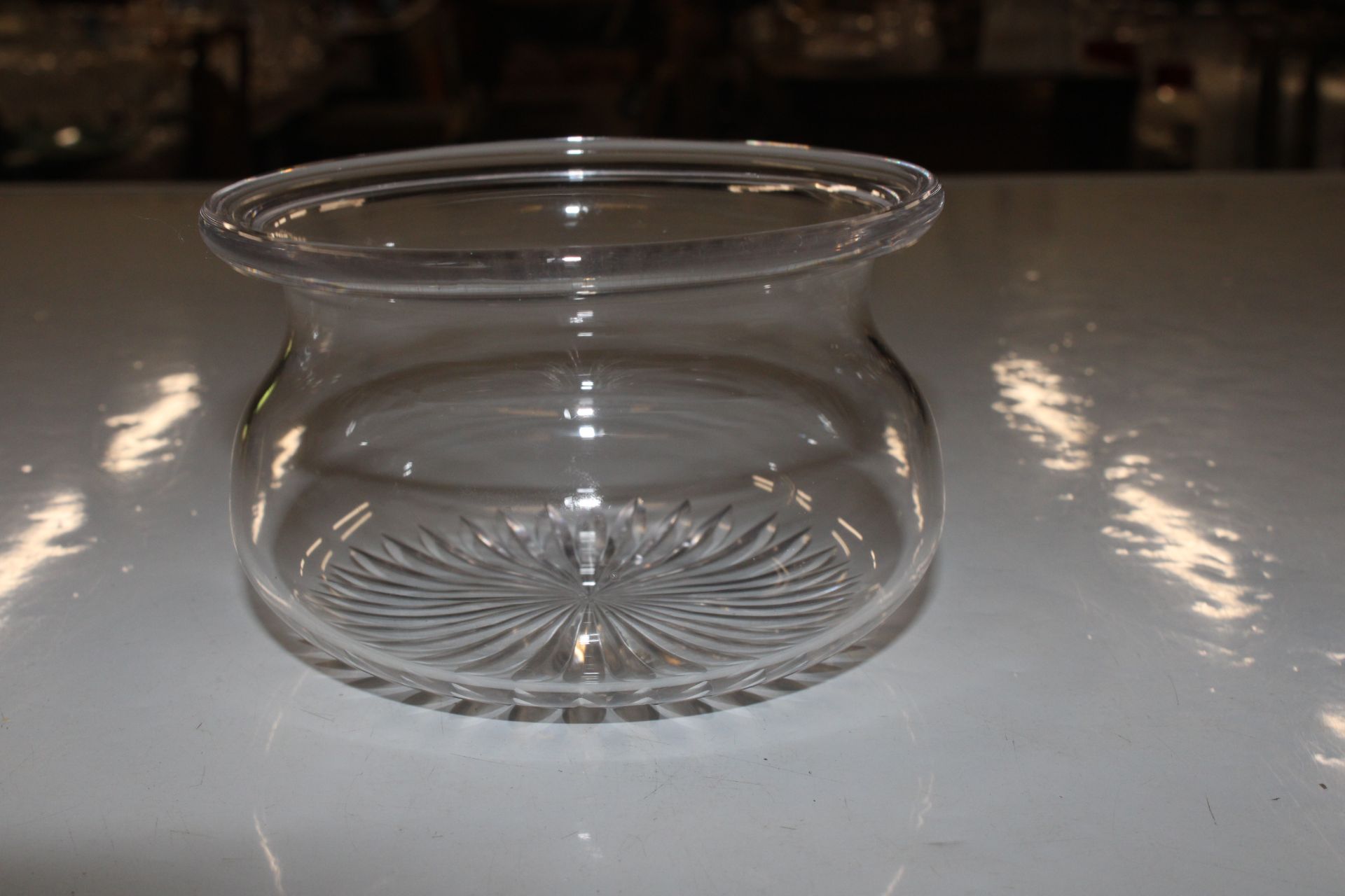 A cut glass bowl with Hallmarked silver and tortoi - Image 4 of 6