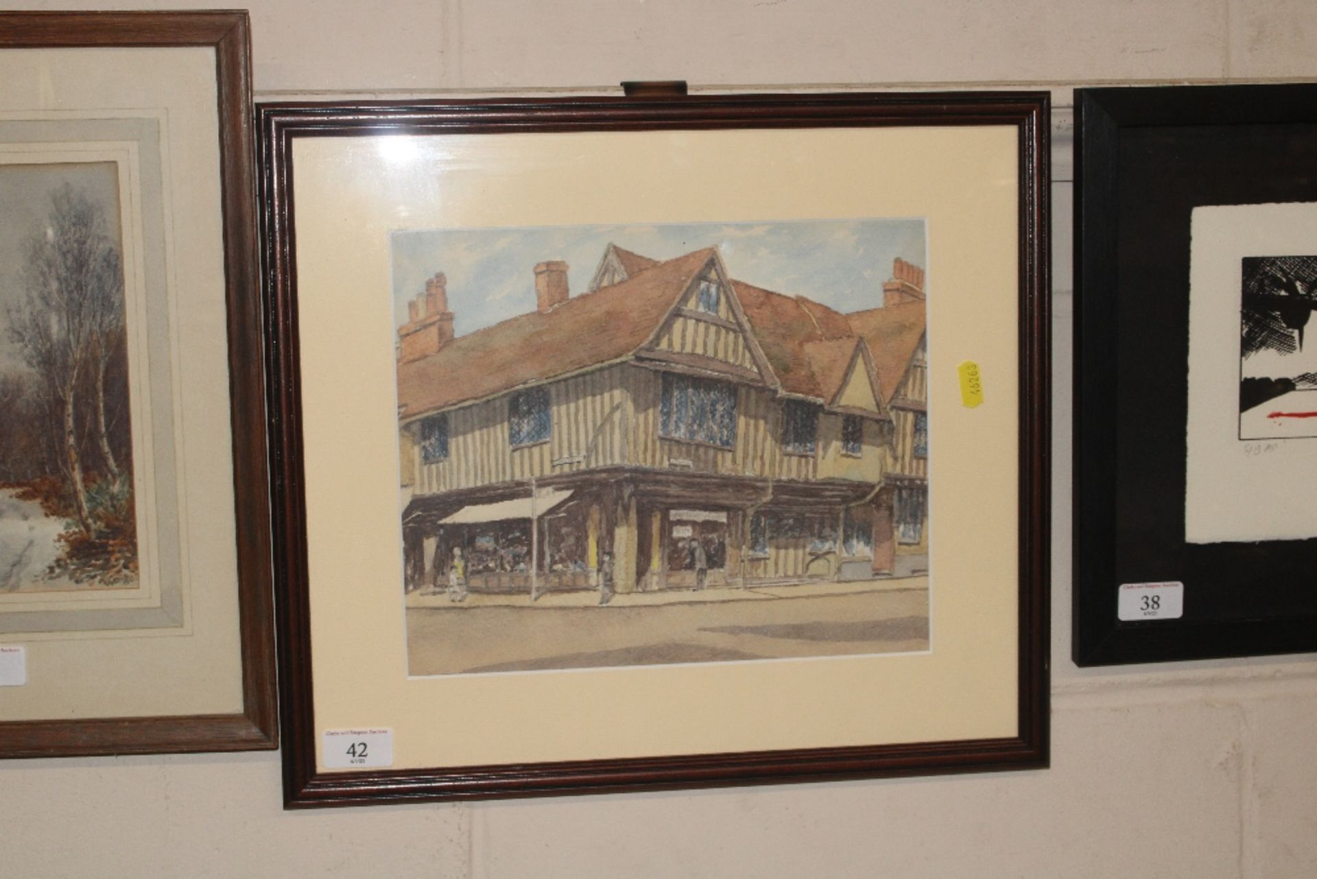 A watercolour study of an Ipswich street scene