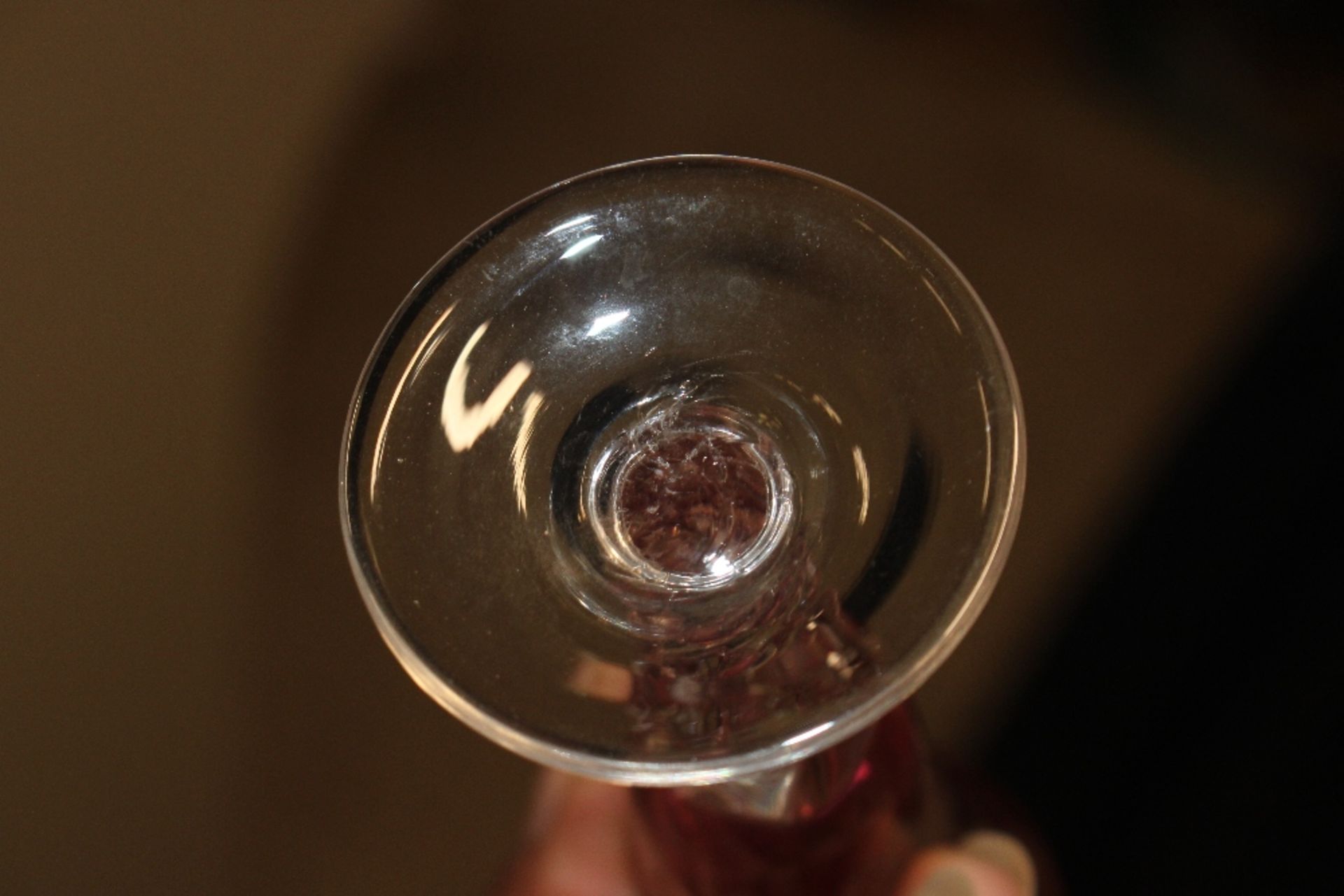 Five ruby tinted sherry glasses and various other - Image 3 of 17